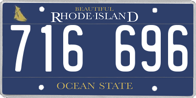 RI license plate 716696