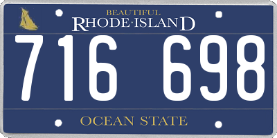 RI license plate 716698