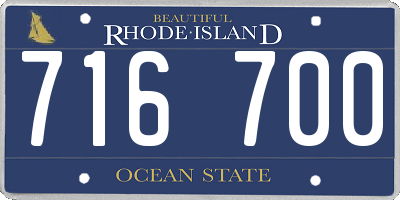 RI license plate 716700
