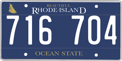 RI license plate 716704