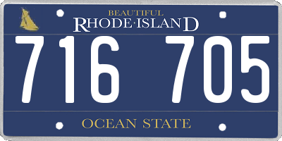 RI license plate 716705