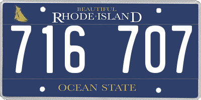 RI license plate 716707