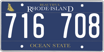 RI license plate 716708