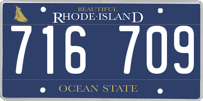 RI license plate 716709