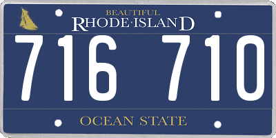 RI license plate 716710