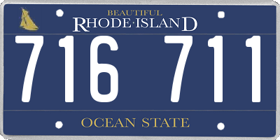 RI license plate 716711