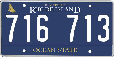 RI license plate 716713