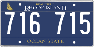 RI license plate 716715