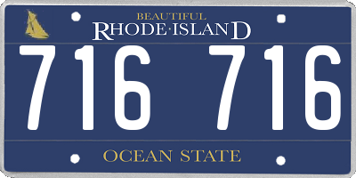 RI license plate 716716