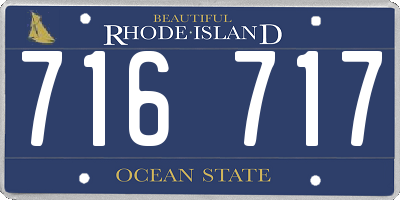 RI license plate 716717