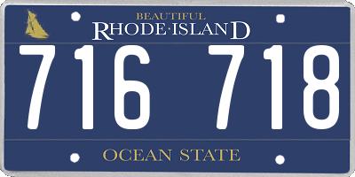 RI license plate 716718