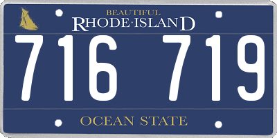 RI license plate 716719