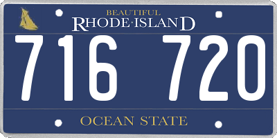 RI license plate 716720