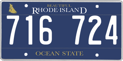RI license plate 716724