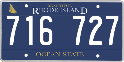 RI license plate 716727