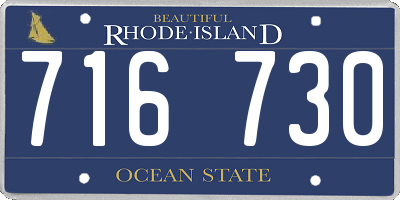 RI license plate 716730