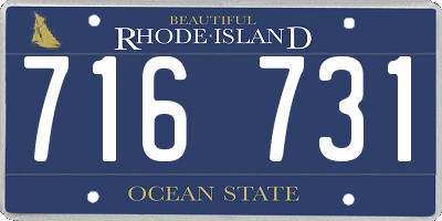 RI license plate 716731