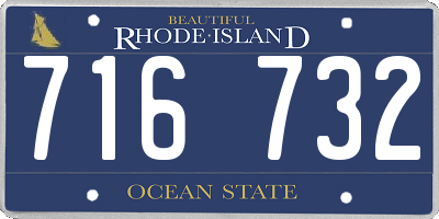 RI license plate 716732