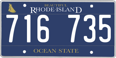 RI license plate 716735