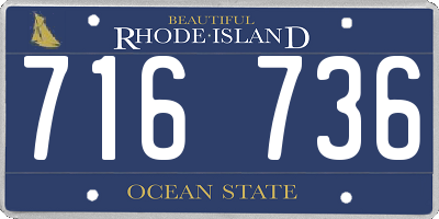 RI license plate 716736