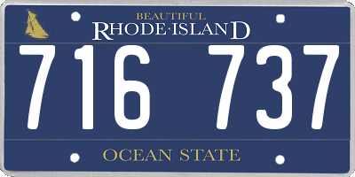 RI license plate 716737