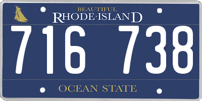 RI license plate 716738