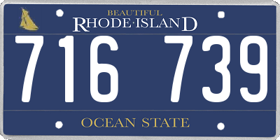 RI license plate 716739