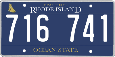 RI license plate 716741