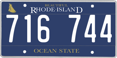 RI license plate 716744