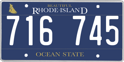 RI license plate 716745