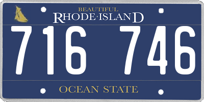 RI license plate 716746