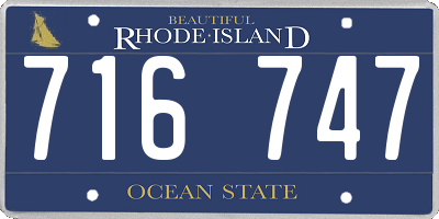 RI license plate 716747