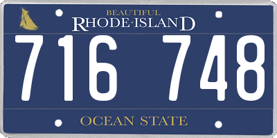 RI license plate 716748