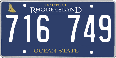 RI license plate 716749