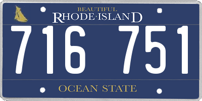 RI license plate 716751
