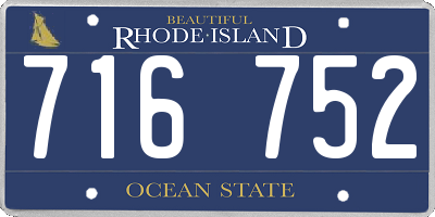 RI license plate 716752