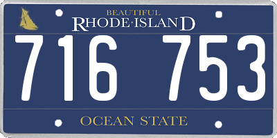 RI license plate 716753