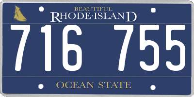 RI license plate 716755