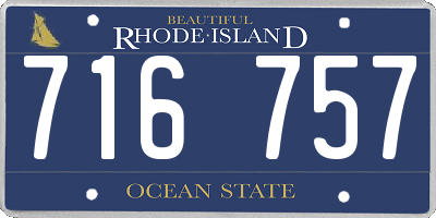 RI license plate 716757