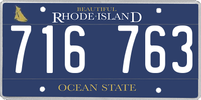 RI license plate 716763