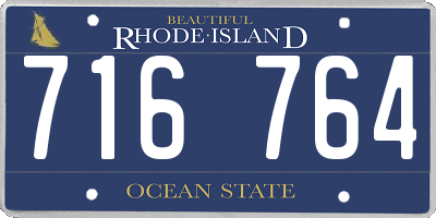 RI license plate 716764