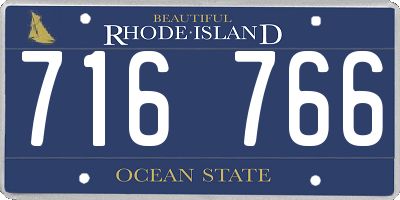 RI license plate 716766