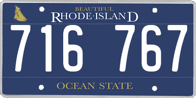 RI license plate 716767