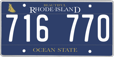 RI license plate 716770
