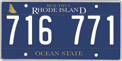RI license plate 716771