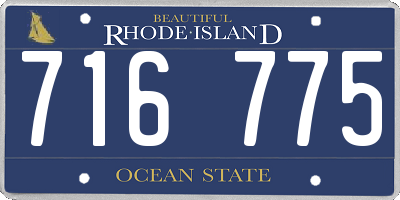 RI license plate 716775