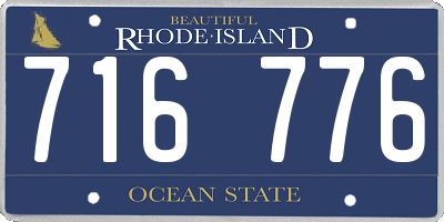 RI license plate 716776