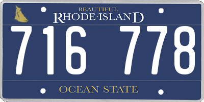 RI license plate 716778