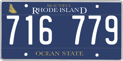 RI license plate 716779
