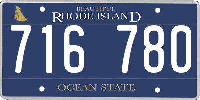 RI license plate 716780